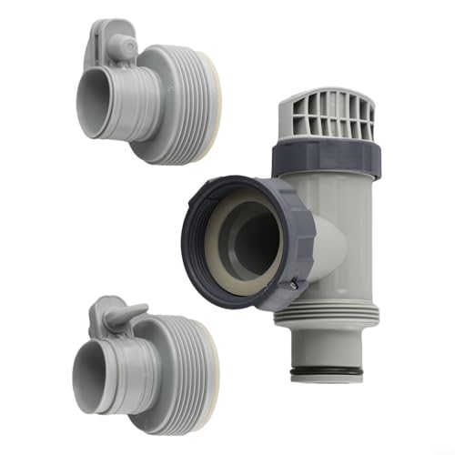 Fauhapyway Pool Plunger Ventil Typ B Schlauchadapter Set Schwimmbad Filter Pumpe Anschluss mit Abschaltsteuerung für oberirdische Pools von Fauhapyway