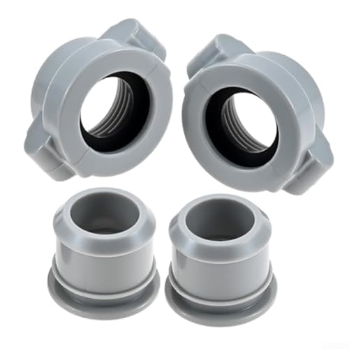 Fauhapyway Rohrkupplung Verbinder Set, Spa Pool Pumpe Verbinder Schraube Mutter Ersatzteile Grau 2 Pack von Fauhapyway