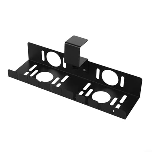 Fauhapyway Schreibtisch-Kabel-Management-Tablett unter Organizer, verdickter Karbonstahl für keine Stanz-Installation, platzsparende Aufbewahrungslösung (schwarz) von Fauhapyway
