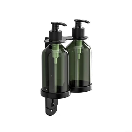 Fauhapyway Seifenspender Wandmontage mit Halter 300 ml Manuelle Pumpflasche Badezimmer Dusche Shampoo Gel für Küche Seifenspender (2 Flaschen) von Fauhapyway