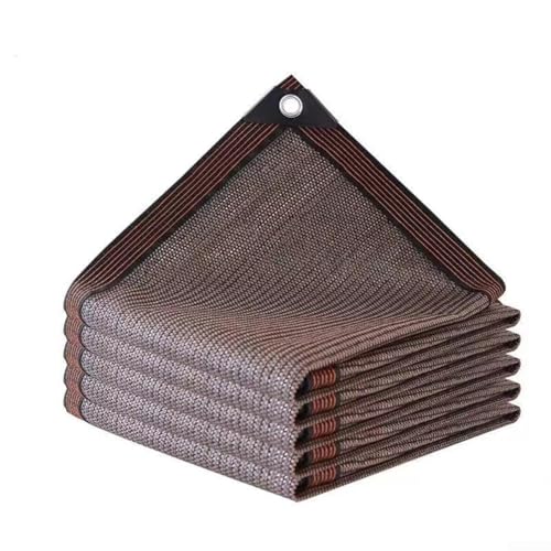 Fauhapyway Sonnensegel, Pergola-Segel, braunes HDPE-Stoff, Garten-Sonnenschutz mit 6 Linien, für Außenbereich, Terrasse, Hinterhof, rechteckig, Baldachin, Abdeckung (7,6 x 15,2 cm) von Fauhapyway