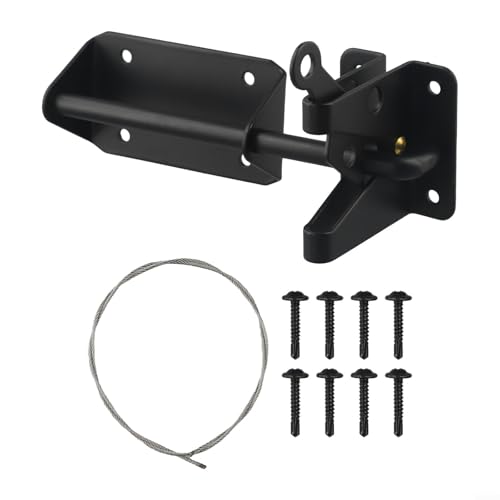 Fauhapyway Torriegel Türgriff Hardware Heavy Duty Kit Carbon Stahl Schloss System mit Kabelzug für Garten Metall Tore Zaun Pool Gehäuse Fauhapyway Torriegel Türgriff Hardware Heavy Duty Kit Carbon Stahl Schloss System mit Kabelzug für Garten Metall Tore Zaun Pool Gehäuse von Fauhapyway