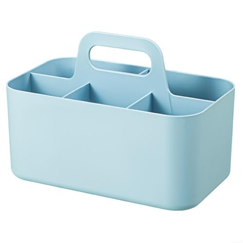 Fauhapyway Tragbare Schreibtisch-Aufbewahrungsbox mit stapelbaren Fächern, mit Griff, für Heimbürobedarf, Blau Fauhapyway Tragbare Schreibtisch-Aufbewahrungsbox mit stapelbaren Fächern, mit Griff, für Heimbürobedarf, Blau von Fauhapyway