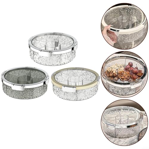 Fauhapyway Transparente Kunststoff-Aufbewahrungsbox mit Deckel, großes Fassungsvermögen, Snack-Behälter, Trockenfrüchte-Organizer, Süßigkeiten-Halter, Bären-Dekor, 28,5 x 9,5 cm (A) von Fauhapyway
