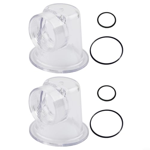 Fauhapyway Umwälzpumpe transparenter Einsatz Vorfilterdeckel, Ersatzteil für SPS25 für SPS75 für SPS100 Poolpumpenausrüstung (2 Sets) von Fauhapyway