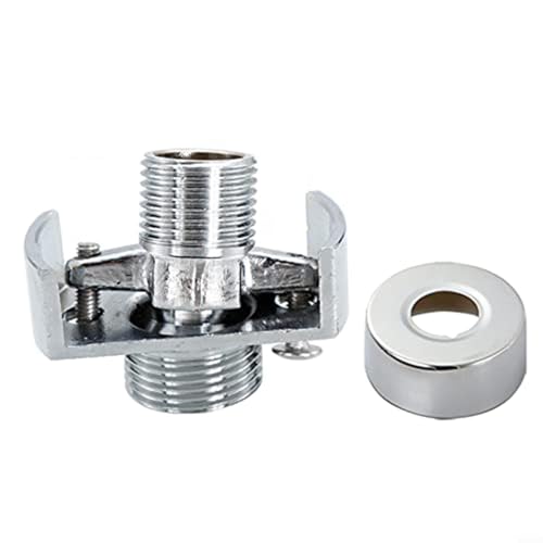 Fauhapyway Verstellbarer Wasserhahn-Adapter aus Messing für Klauenfuß-Wanne mit 0-40° gebogenem Einlassrohr-Winkeleinstellung, verdeckte Dusche (1) von Fauhapyway