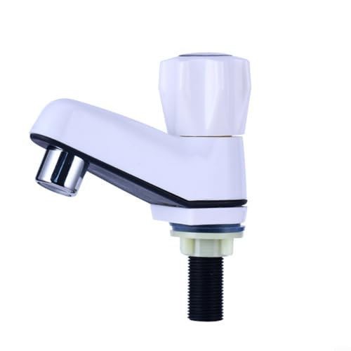 Fauhapyway Waschbecken Wasserhahn G1/2 Single Cold Plastic Basin Wasserhahn Weiß Badezimmer Mop Pool mit Gewindeanschluss von Fauhapyway