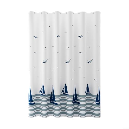 Fauhapyway Wasserdichter Polyester-Duschvorhang für Badezimmer oder Bad, strapazierfähiger Stoff, waschbar, Anti-Schimmel, 180 x 200 cm (180 x 180 cm) von Fauhapyway