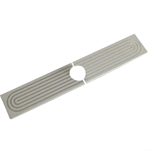 Fauhapyway Wasserhahn-Matte, Spritzschutz, 40 x 10 cm, Kieselgur, schnell trocknend, wasserabsorbierend, für Küche oder Badezimmer, Waschbecken, Arbeitsplattenschutz (hellgrau) von Fauhapyway