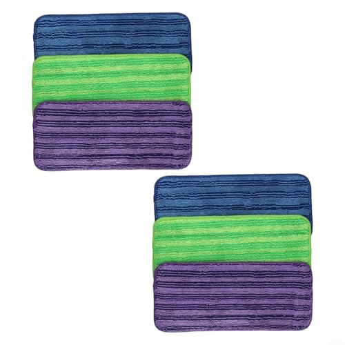 Fauhapyway Wiederverwendbare Mikrofaser-Wischmopp-Pads, Ersatz für Swiffer für WetJet Bodenreinigung, maschinenwaschbar, Tuch für Hartholzfliesen (6 Stück) von Fauhapyway