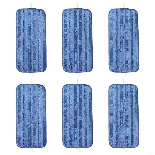 Fauhapyway Wischmopp-Pads, Mikrofaser-Ersatz für Swiffer für WetJet Bodenreinigungssystem, maschinenwaschbar, wiederverwendbar, blau, 4 Stück (6 Stück) von Fauhapyway