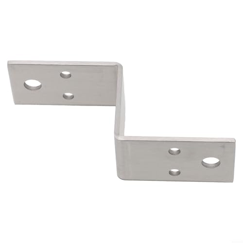 Fauhapyway Z-förmige Eckwinkel aus Edelstahl, Z-Form, 2,5 mm dick, robust, abgerundete Kanten, Schränke, Regale (50 mm) von Fauhapyway