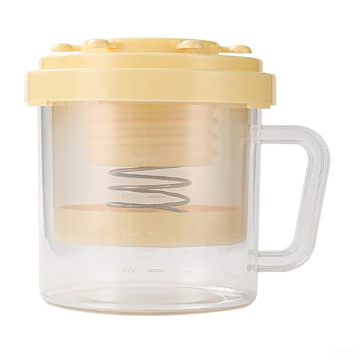 Feinmaschiges Joghurtsieb mit Deckel zur Druckfiltration und Molkentrennung, entworfen für cremigen griechischen Joghurt und hausgemachte Milchverarbeitung (Gelb) von Fauhapyway