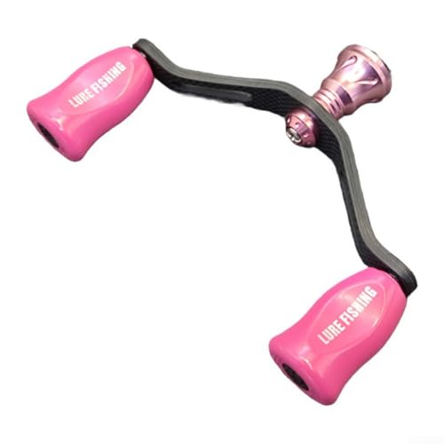 Für EXLSTLT FUEGO 25 g Kohlefaser S Rolle Doppelwippgriff mit Dual Bearing Grip Ball Nur für Rollenmodelle geeignet (Hellrosa) von Fauhapyway