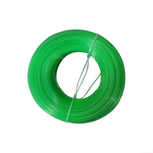 Geräuscharme Mähfaden 100m mit für strapazierfähiges Dual-Polymer-Nylon für längeren Einsatz und optimale Schneideeffizienz in der Rasenpflege (grün) von Fauhapyway