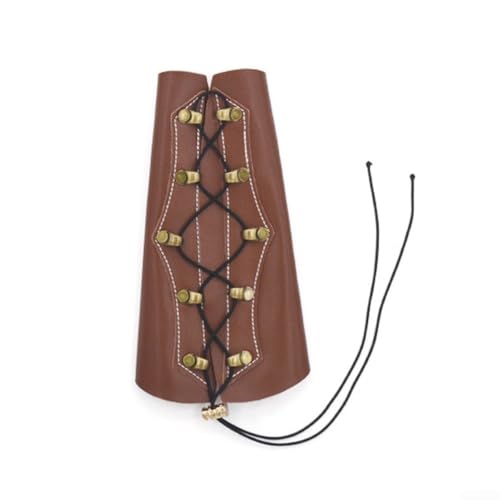 Handschutz Schutzausrüstung mit PU verdicktem Material für Fitness und Angeln, verstellbarer Seilriemen für bequeme Passform (braun) von Fauhapyway