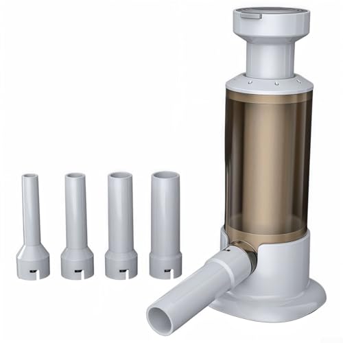 Home Wurstfüllmaschine mit Edelstahl- und PP-Komponenten mit 4 abnehmbaren Röhren für individuelle Wurstgrößen (braun) von Fauhapyway