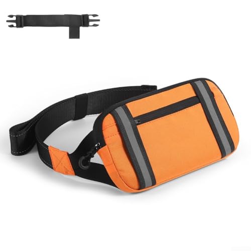 Hüfttasche für Outdoor Radfahren Elastische Schnur Handy Halter und Reflektierende Sicherheit (Orange) von Fauhapyway