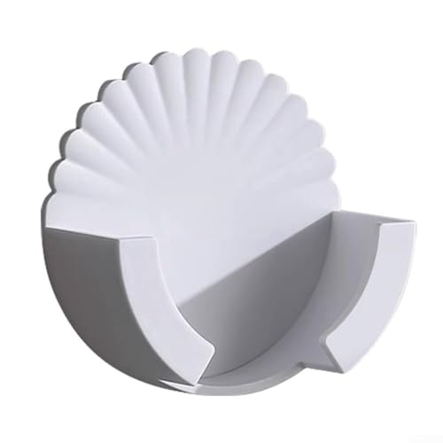 Kaffee-Siebträger-Halter, künstlerische Muschelform, ABS-Organizer, dekorativer Ständer, geriffelte Textur, platzsparendes, kompaktes Design (weiß) von Fauhapyway