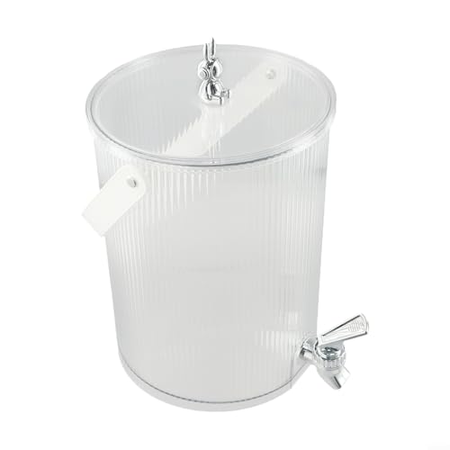 Kaltwasserspender mit praktischem Wasserhahn und zuverlässigem Dichtungsdesign zum Frischhalten von Getränken (weiß, 5 l) von Fauhapyway