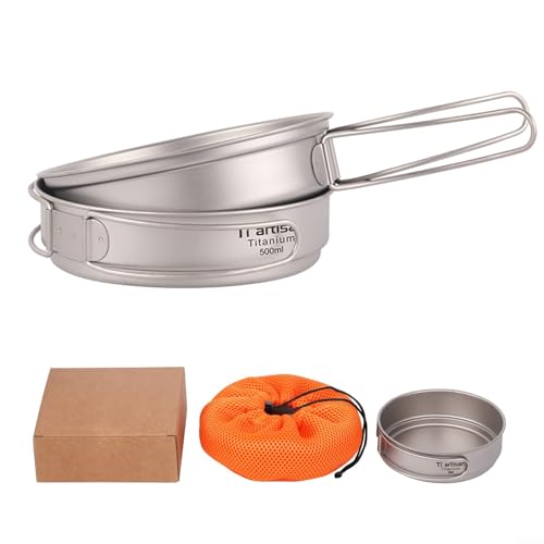 Kompakte Outdoor-Bratpfanne mit faltbarem Design, ideal für Camping und Abenteuer (500 ml 2) von Fauhapyway