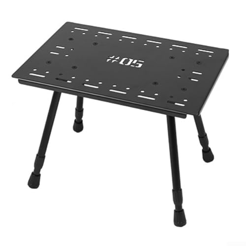 Leicht transportierbarer Klappstuhl für den Außenbereich mit einziehbarem Tisch in Aluminiumkonstruktion (Schreibtisch) von Fauhapyway