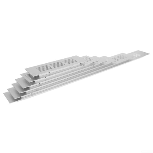 Lüftungsgitter-Abdeckung, 50 mm, Aluminiumlegierung, rechteckiges Design für Schrank, Kleiderschrank und geschlossene Raumbelüftung (50 x 200 mm) von Fauhapyway
