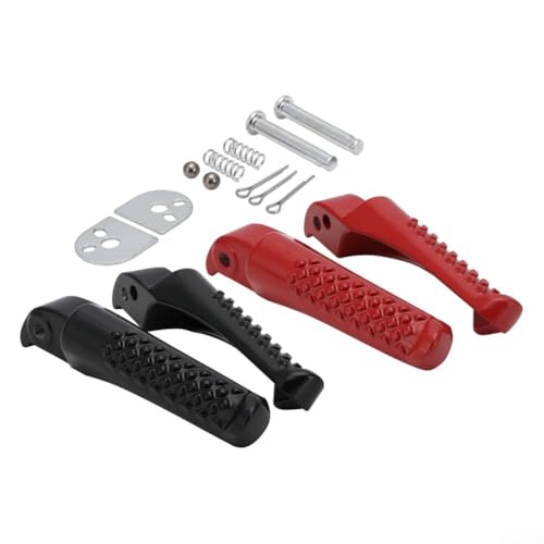 Mini-Fußrasten aus Aluminiumlegierung für CT200U Motorrad, Komplett-Set (schwarz) von Fauhapyway