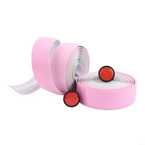 PU und EVA Rennrad Lenkerbänder Entwickelt für Stoßdämpfung und verbesserten Grip (Rosa) von Fauhapyway