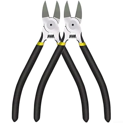 Präzisions-Seitenschneider, Drahtbündigschneider, 15,2 cm, Schere mit ergonomischem Anti-Rutsch-Griff und Stahlrückholfeder von Fauhapyway