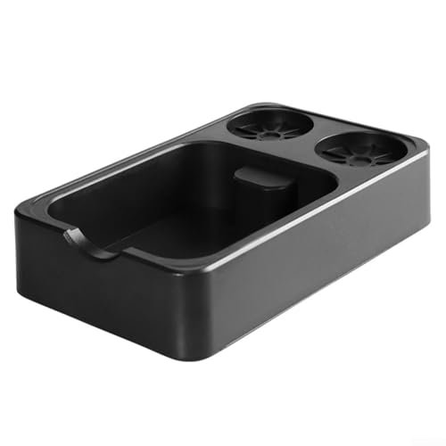 Praktische Espresso-Klopfbox, organisieren Sie Ihre Kaffee-Ausrüstung in einem kompakten Design (schwarz) von Fauhapyway