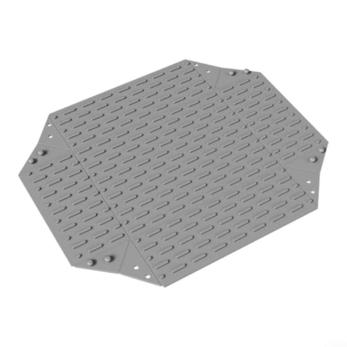 Praktische hitzebeständige Silikon-Abtropfmatte, faltbares Design für platzsparende und schnelle Reinigung (grau) von Fauhapyway