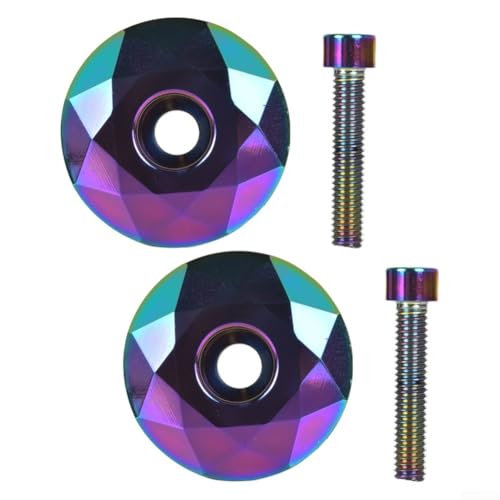 Precision CNC Fahrrad-Headset-Abdeckung, Set mit 2 Schrauben, ideal für 28 6 mm Vordergabeln (schwarz) von Fauhapyway