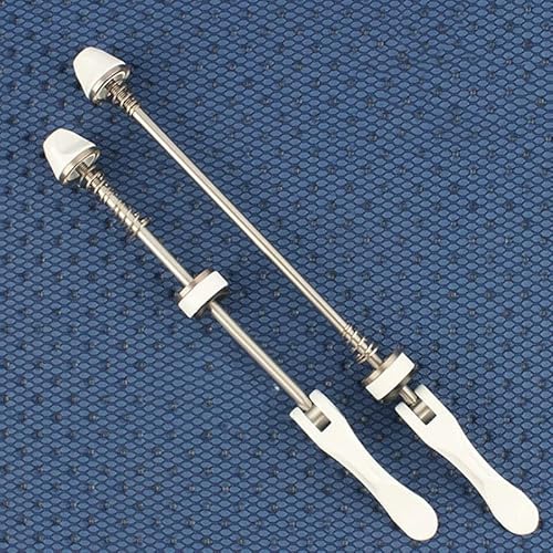 Rennrad-Spieße, 2 Stück, Schnellspanner, robustes Aluminium- und Edelstahl-Design (weiß) von Fauhapyway