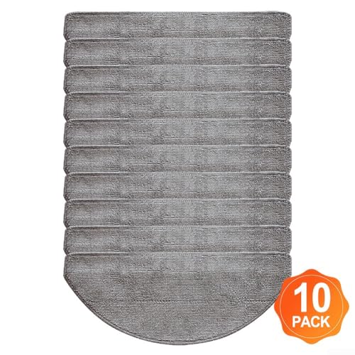 Roboter-Staubsauger-Ersatz-Mopp-Tücher, kompatibel mit Eve RookS für R1D Edge R1 Edge M9 Lite 4 oder 10 Stück Mikrofaser-Wischtuch-Sets (10 Stück) von Fauhapyway