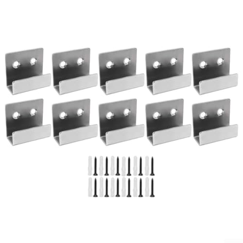 Robustes Aufhängesystem inkl. 10 robusten Edelstahl-Clips, perfekt für verschiedene Dekorationsbedürfnisse (Silber) von Fauhapyway