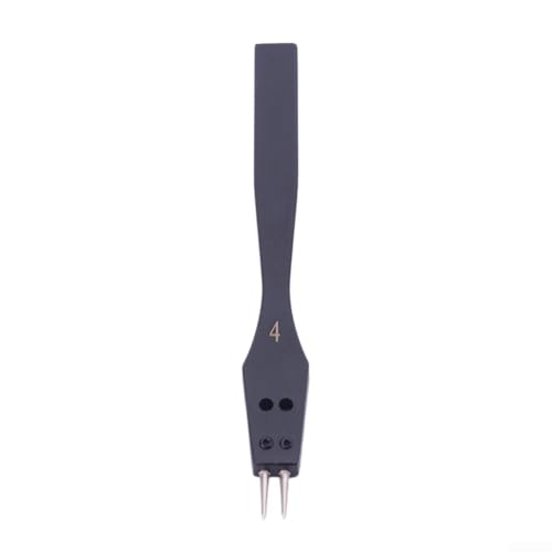Runder Locher Lederwerkzeug mit abnehmbarer Spitze, geeignet für verschiedene Nähtechniken und Lochgrößen in Lederhandwerksprojekten (4 mm, 2 Zähne) von Fauhapyway