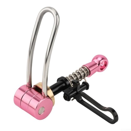 Sattelstützenklemme für Brompton und für 3sixty Falträder mit Schnellspannmechanismus und Klapphaken für starke Sicherheit (Rosa) von Fauhapyway