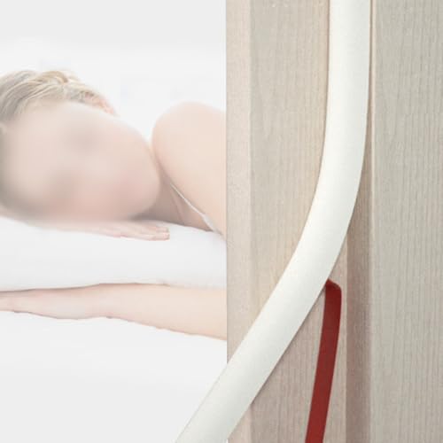 Schallschutzleiste für Schranktüren, einfach zu bedienen, weiß, 4 6 mm Spalt (Typ D 9 x 6 mm weiß) von Fauhapyway