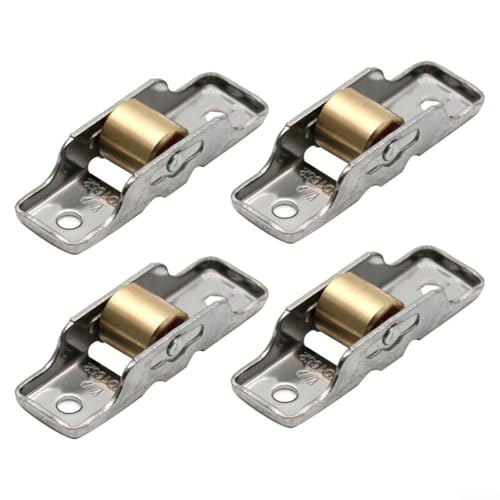 Schiebetürrollen aus Edelstahl 4 Stück für reibungslosen und leisen Betrieb in verschiedenen Anwendungen (16 mm Flachrad) von Fauhapyway