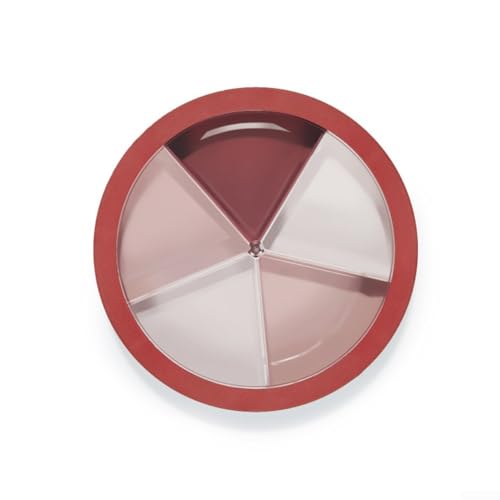 Schlanker und stabiler Snack-Teller, entworfen, um Ihre Heimdekoration während der Aufbewahrung von Snacks zu verschönern (rot) von Fauhapyway