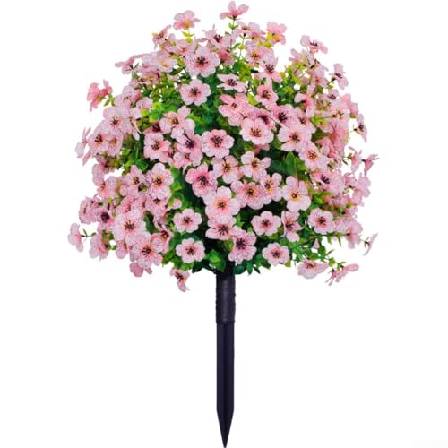 Schöne violette Kunstblume mit Erdspießen für den Garten, erhöht die Dekoration des Hauses (rosa) von Fauhapyway