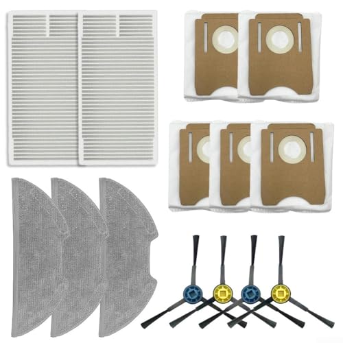 Seitenbürste, Filter, Wischtücher und Staubbeutel Set für Obode A8 Plus & für ETA For Aurum PRO 6241 Essential Home Cleaning Tools (A) von Fauhapyway