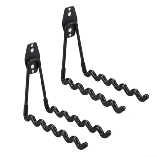 Stabiler Doppelhaken für die Garage, zum einfachen Aufhängen und Organisieren schwerer Gartengeräte (schwarz) von Fauhapyway