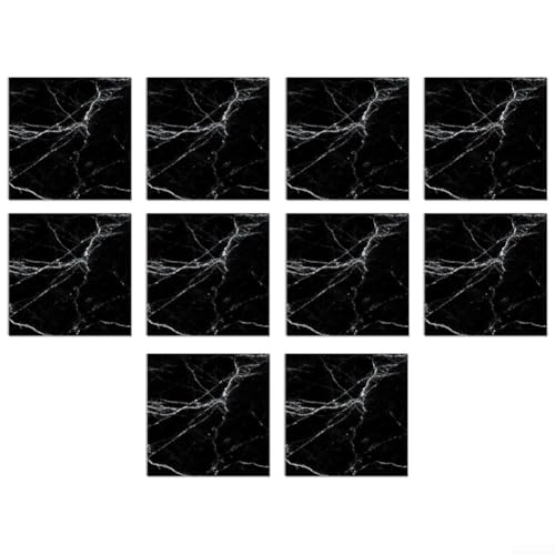 Stilvolle 30x30 cm Wasserfeste Wandsticker edle Marmoroptik für Küche und Badbereich (A) von Fauhapyway