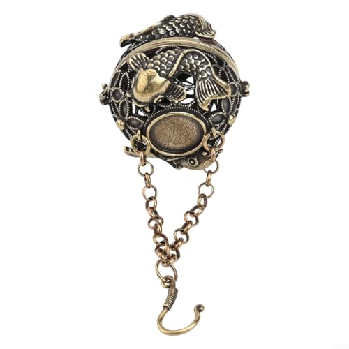 Stilvolle Messing-Aromatherapie-Kugel, hohles Design für Duftöle und Räucherstäbchen zu Hause oder im Auto (gelb) von Fauhapyway