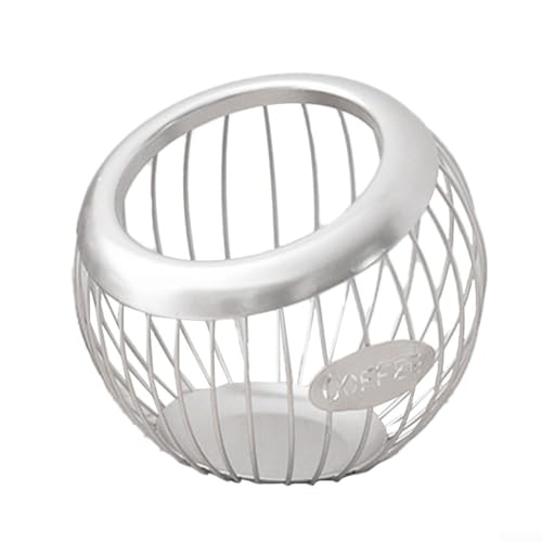 Stilvoller Kaffeekapselhalter, platzsparender Organizer für Kaffee, Obst und andere Gegenstände (weiß) von Fauhapyway