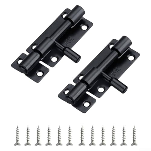 Türriegel 2er Set mit Schrauben für mehr Sicherheit in Gartentor, Bad und Schlafzimmer (M) von Fauhapyway