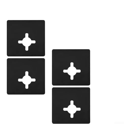 Verstärkungsplatten für Türschlösser aus Edelstahl mit Kugelstütze vorne und Lochfüllerabdeckungen zur Stärkung der Schlosssicherheit (4 Stück) von Fauhapyway