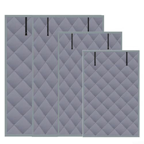 Wärmedämmendes Vorhang-Set mit Frostschutz-Fensterdecke, aus Oxford-Tuch und Baumwolle für den Wintergebrauch in Wohn- und Gewerbeumgebungen (66 x 96,5 cm) von Fauhapyway